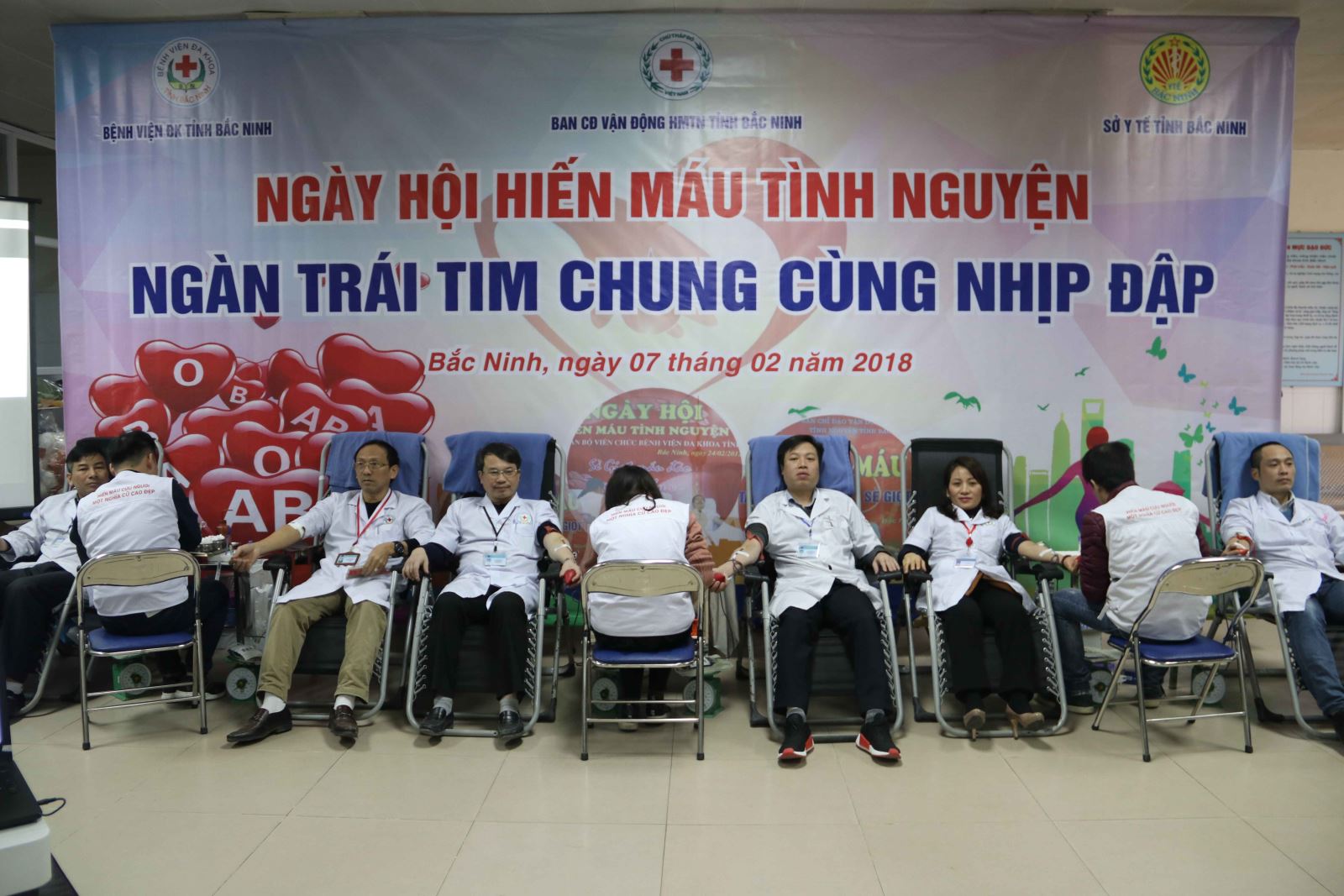 Ngày hội hiến máu tình nguyện “Ngàn trái tim, chung nhịp đập” năm 2018 tại Bệnh viện đa khoa Bắc Ninh